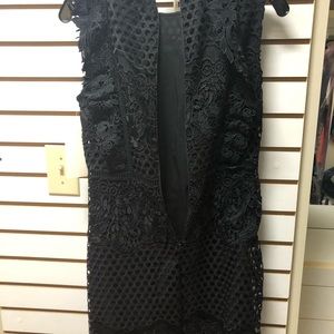 Shoshanna black lace dress